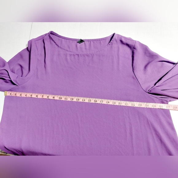 Women's T-Shirt Solid Split Sleeve Top T-Shirt for Women Purple 4XL - Picture 8 of 9